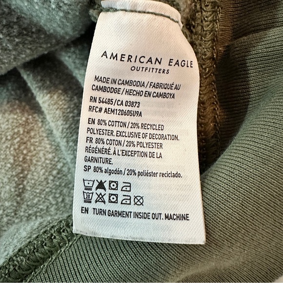 American Eagle Green Daisy Embroidered Crewneck Sweatshirt Size XL - Picture 13 of 15